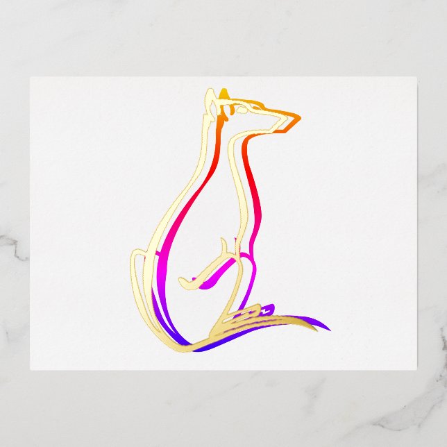 Invitación Postal Con Relieve Metalizado prueba (Anverso)