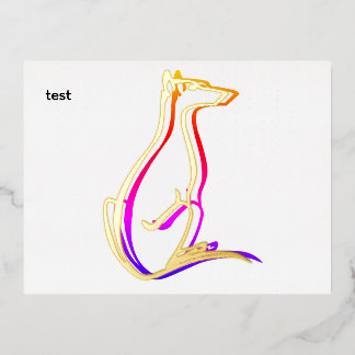 Invitación Postal Con Relieve Metalizado prueba