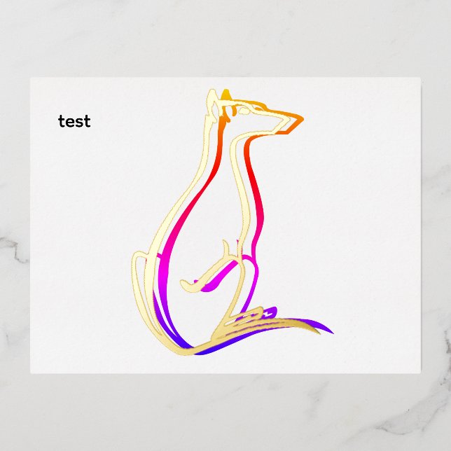 Invitación Postal Con Relieve Metalizado prueba (Anverso)