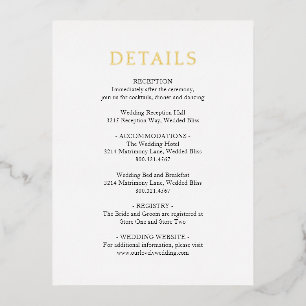 Invitación Postal Con Relieve Metalizado Ramona Minimal Elegant Wedding