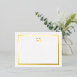 Invitación Postal Con Relieve Metalizado Serie clásica de Relieves metalizados dorados Inic