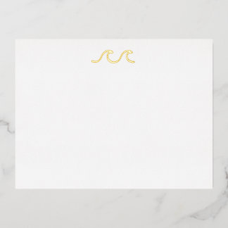 Invitación Postal Con Relieve Metalizado Summer wave foil flat card 