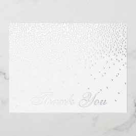 Invitación Postal Con Relieve Metalizado Vintage Glam Silver Confetti Boda