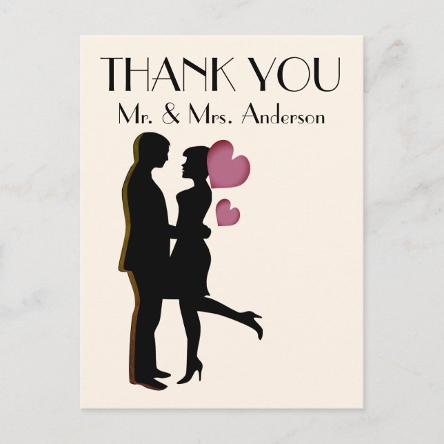 Invitación Postal de agradecimiento de cortesía (Anverso)