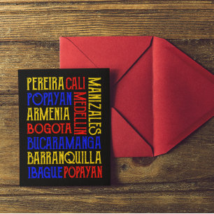 Invitación Postal de arte de Typografia de Colombia