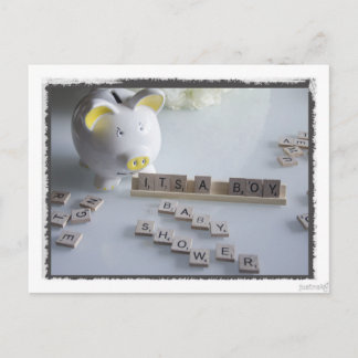 Invitación Postal de Baby Shower Boy