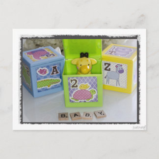 Invitación Postal de Baby Shower Giraffe
