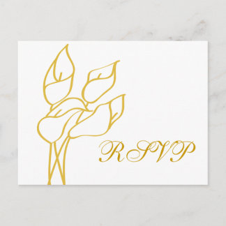 Invitación postal de Calla Lily RSVP