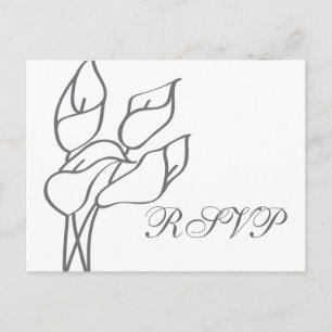 Invitación postal de Calla Lily RSVP