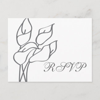 Invitación postal de Calla Lily RSVP