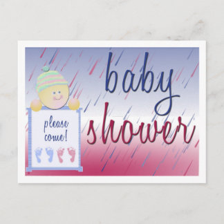 Invitación Postal de ducha de bebé fácil