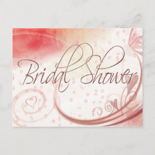 Invitación Postal de ducha suave en tonos pastel