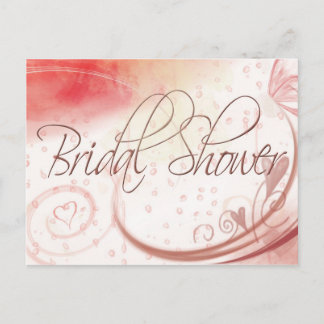 Invitación Postal de ducha suave en tonos pastel