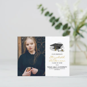 Invitación Postal de Fiesta de foto y tapa de graduación dibu