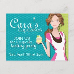Invitación Postal de Fiesta de prueba de pasteles
