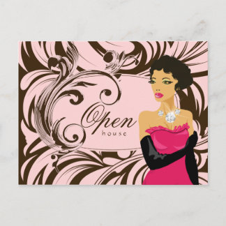 Invitación Postal de joyería Diamond Woman Salon Spa