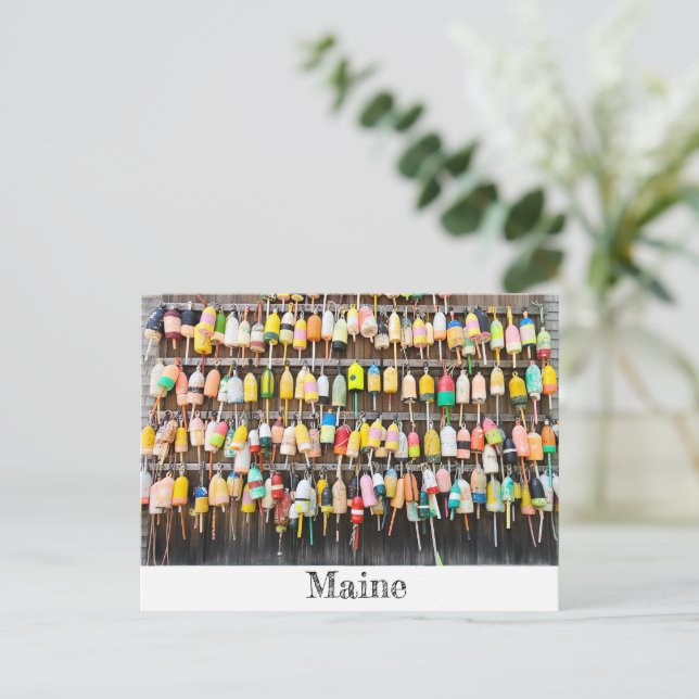 Invitación Postal de Maine Lobster Pots (Anverso de pie)