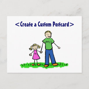 Invitación Postal de niña de papá (rubia)