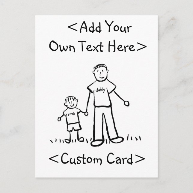 Invitación Postal de papá (Anverso)