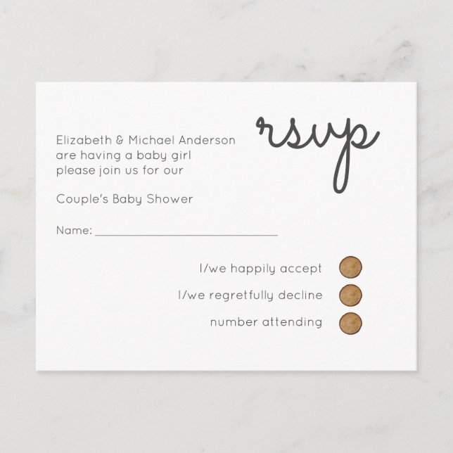 Invitación postal de rsvp (Anverso)