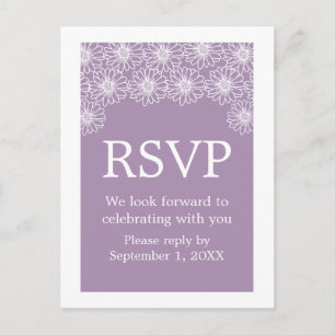 Invitación Postal de RSVP de Whimsical Daisies