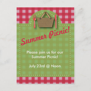 Invitación postal de Summer Picnic