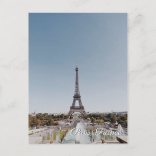 Invitación postal de viaje de la Torre Eiffel de París