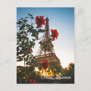 Invitación postal de viaje de la Torre Eiffel de París