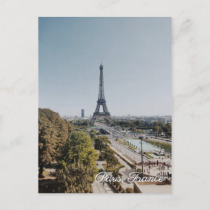 Invitación postal de viaje de la Torre Eiffel de París