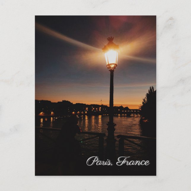 Invitación postal de viaje de la Torre Eiffel de París (Anverso)