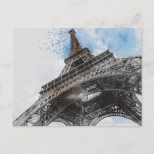 Invitación Postal Elegante de la Torre Eiffel París – Francés