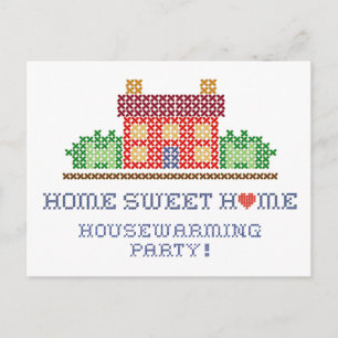 Invitación Postal Fiesta para el calentamiento de la casa