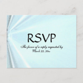 Invitación Postal RSVP azul bebé con opciones de alimentos