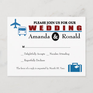 Invitación Postal RSVP con tema de viaje de cosecha