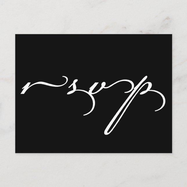 Invitación Postal RSVP de boda (Anverso)