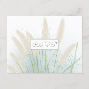 Invitación Postal RSVP de Boda Botánica Costera