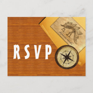 Invitación Postal RSVP de boda de aventura