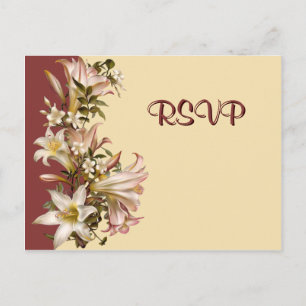 Invitación Postal RSVP de Boda Vintage