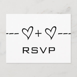 Invitación Postal RSVP de ecuación cardíaca emocional