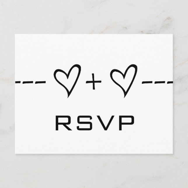 Invitación Postal RSVP de ecuación cardíaca emocional (Anverso)