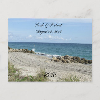 Invitación Postal RSVP de Florida Beach
