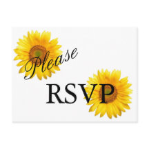 Postal RSVP de girasol