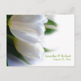 Invitación Postal RSVP de la boda blanca