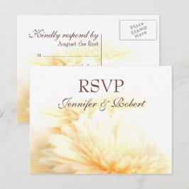 Invitación Postal RSVP de la boda de oro
