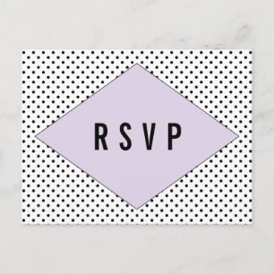 Invitación Postal RSVP de los puntos de la Polka moderna de L