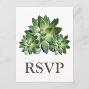 Invitación Postal RSVP de simple boda exitosa
