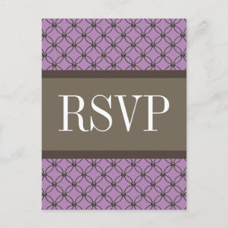 Invitación Postal RSVP de Violet Fancy Lattice