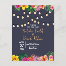 Invitación postales Boda tropical