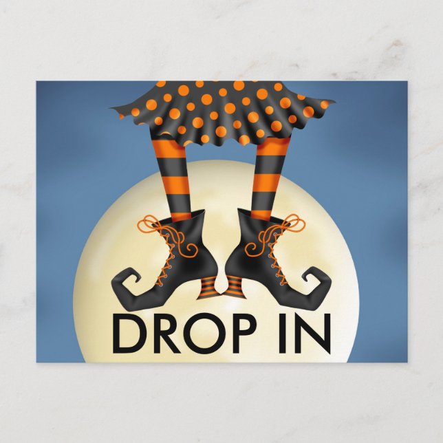 Invitación postales de Halloween (Drop In) (Anverso)