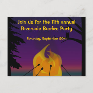 Invitación postales para Fiesta de fuego